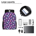 thumbnail image 6 of Fotbe Skull Blue Flower Travel Laptop Backpack, Business Slim Sturdy Laptops Backpack, Water Resistant College School Computer Bag Gift for Men & Women Fits 15.6 Inch Notebook, 6 of 8