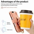 thumbnail image 2 of ELEHOLD Case for iPhone 8 Plus/7 Plus, RFID Blocking Zipper Leather Wallet Stand Case with Card Slot & Wrist Strap & Ring Holder,Pink, 2 of 10