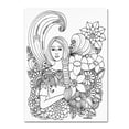 thumbnail image 2 of KCDoodleArt 'Flower Girls 14' 14 x 19 Canvas Art, 2 of 3