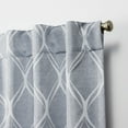 thumbnail image 4 of Nicole Miller Circuit Room Darkening Blackout Hidden Tab/Rod Pocket Top Curtain Panel Pair, 52"x84", Chambray Blue, 4 of 7
