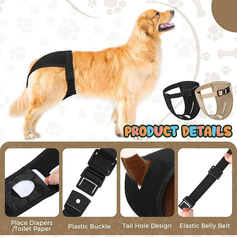 Female Dog Diapers 10 Pack Dog Pants Dog Nappies with Sanitary Pad