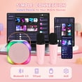 thumbnail image 2 of Karaoke Machine for Kids Adults, Mini Bluetooth Portable Karaoke Speaker Singing with 2 Microphone, Christmas Birthday Gifts for Girls Boys Home Party, 2 of 8