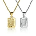 thumbnail image 2 of Gold Plated Initial Letter Pendant Necklace Alphabet Charm A-Z For Women Men, 2 of 9