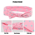 thumbnail image 4 of Polka Dot Bow Headband Fashion Cute Cotton Hair Band for Teenager Pink  7.7Inch, 4 of 6