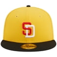 thumbnail image 2 of Men's New Era Yellow/Black San Diego Padres Grilled 59FIFTY Fitted Hat, 2 of 5