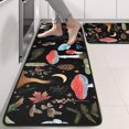 thumbnail image 2 of Kitchen Rugs Sets Of 2,Red Mushroom Leaf Black Pattern Anti Fatigue Kitchen Mat Rugs Non Slip Washable,Decorative Kitchen Floor Mats for Kitchen,Sink,Laundry,17"x47"+17"x47", 2 of 5