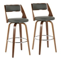 LumiSource Cecina 30 in. Keyhole Swivel Bar Stool - Set of 2