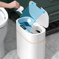 thumbnail image 1 of Smart Sensor Trash Can IPX5 Waterproof Automatic Induction Smart Trash Can for Bathroom Garbage Bin Dustbin Rubbish Waste Bucket Living Room White, 1 of 9