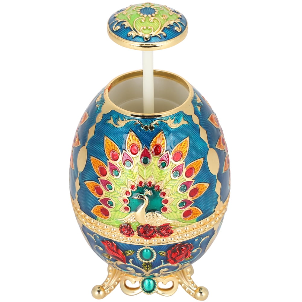 Herwey Metal Toothpick Holder,Egg Shape Toothpick Box,Toothpick Holder