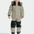 thumbnail image 2 of guisaled Toddler Snow Suits for The Winter Boy One Piece Snowsuits Boys Girls Outdoor Snowboarding Windproof Waterproof Onesie Ski Suits, 2 of 7