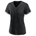 thumbnail image 2 of Women's Profile Aaron Judge Black New York Yankees Plus Size Player Name & Number Fashion Jersey, 2 of 3