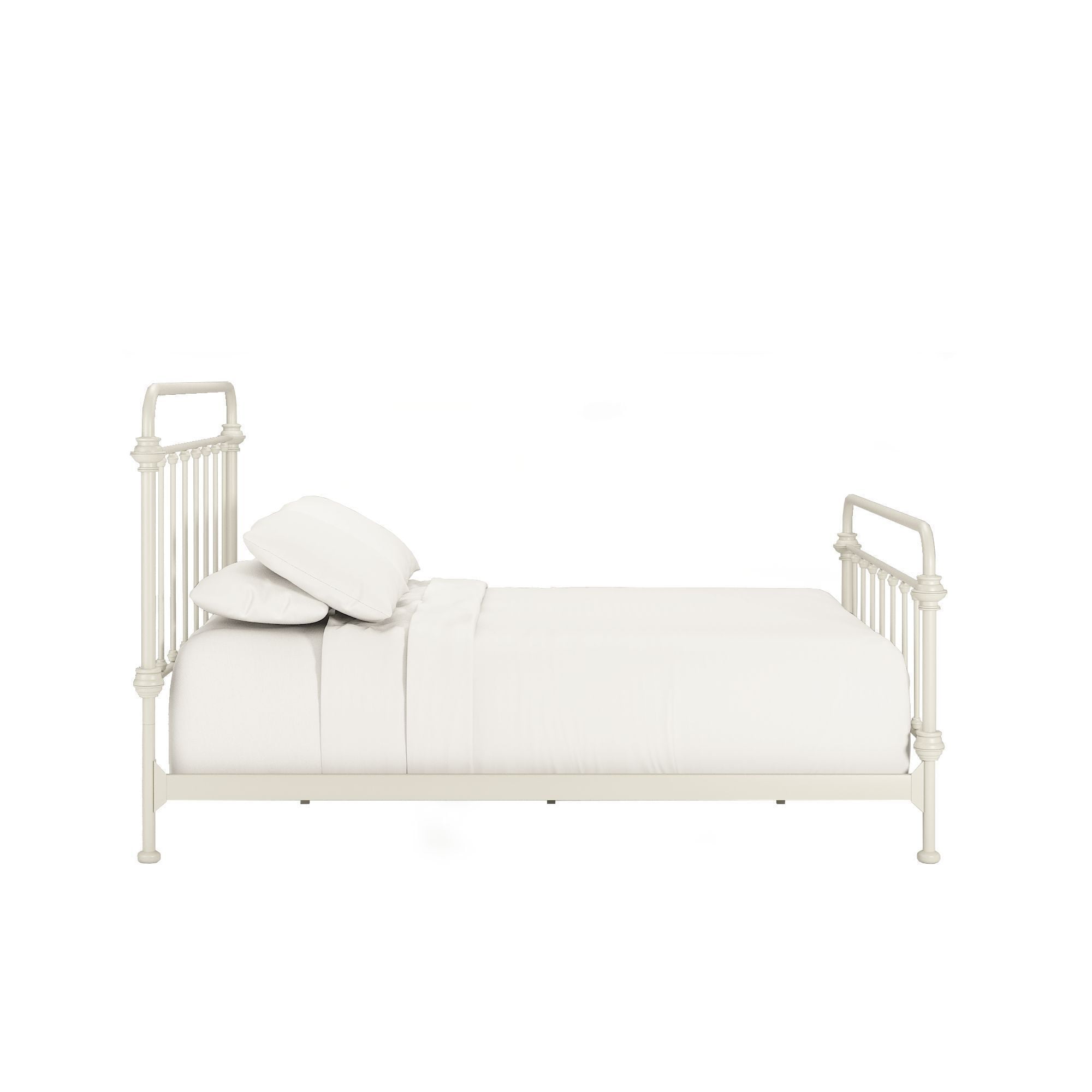 Weston Home Nottingham Metal Full Bed, Antique White