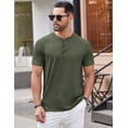 thumbnail image 3 of COOFANDY Men's Short Sleeve Henley Shirts Basic Tee Summer Solid Button T Shirts Lightweight Shirts, 3 of 9