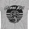 thumbnail image 7 of Cobra Kai Black Snake Icon Boy's Athletic Heather T-shirt-Medium, 7 of 7