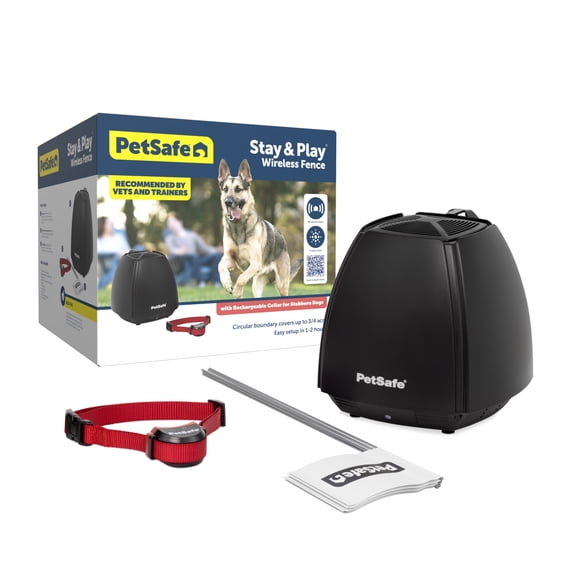PetSafe Stay & Play Wireless Fence for Stubborn Dogs 5 lbs. and Up, Covers 3/4-Acre Yard