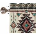 thumbnail image 5 of Kitchen Curtains Set, Brown Western Kitchen Curtains and Valances Set, Ethnic Boho Geometric Abstract Southwest Rod Pocket Tier Curtains 24 Inch Length for Cafe/Bedroom Windows, 5 of 6