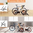 thumbnail image 3 of 2 Bike Rack Floor Stand, Heavy Duty Bicycle Parking Holder for Garage, Yard, Patio - Space-Saving Black, 3 of 6