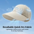 thumbnail image 7 of HuangHuanChen Sun Visor Hats for Women Wide Brim Sun Hat Lightweight Packable Ponytail Hat Comfortable Quick-Dry Sun Visor Casual Visor Cap Outdoor Activities Black A, 7 of 7