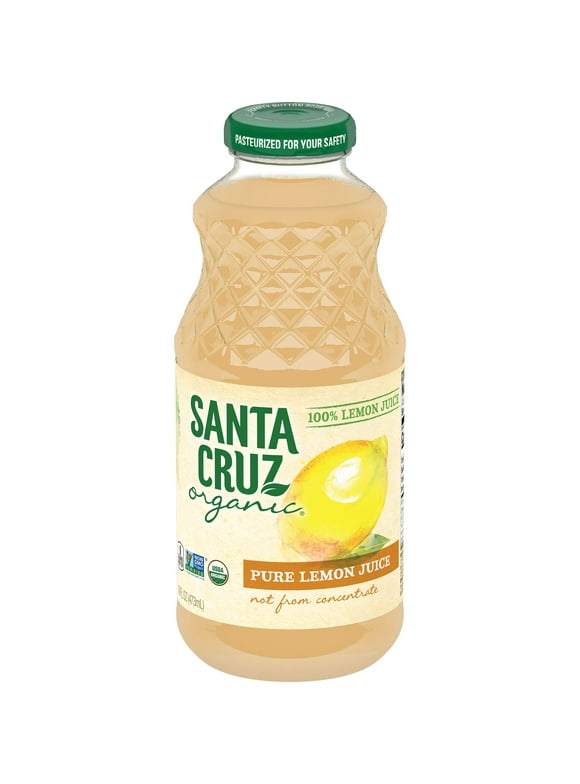 Santa Cruz Organic 100% Pure Lemon Juice, 16 Fluid Ounces