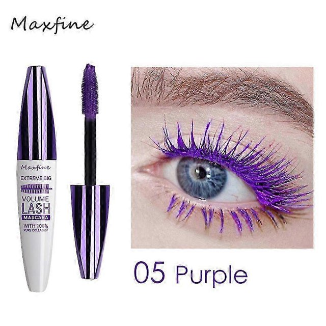 Máscara de Pestañas de Fibra de Seda 5D Resistente al Agua Shaofei Color Morado