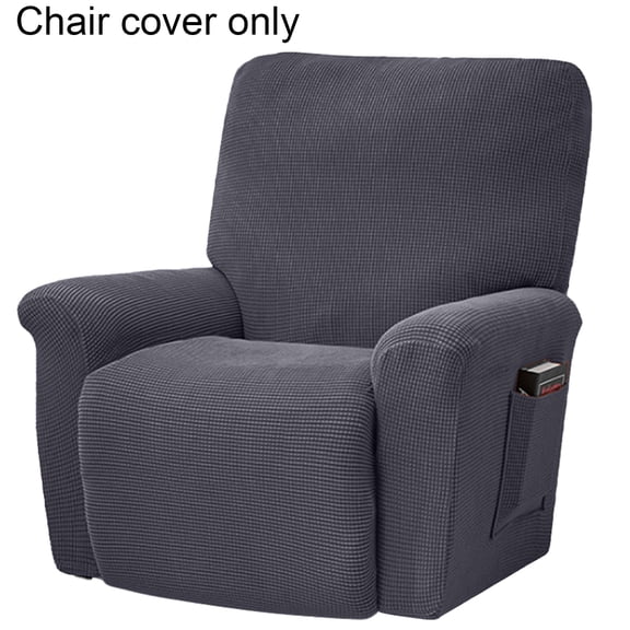 Yesbay Recliner Cover Stretch Soft Polyester Non Slip Side Pocket Jacquard Cover