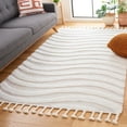 thumbnail image 2 of SAFAVIEH Casablanca Alene Wavy Striped Area Rug, Ivory/Light Grey, 6' x 9', 2 of 7