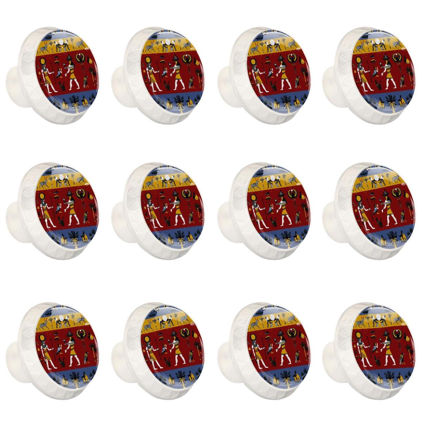 12 Pcs Ancient Egyptian Religion Knobs for Kitchen Cupboard