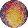 thumbnail image 2 of Unique Loom Estrella Collection Area Rug - Rome (8' Round Multi/Brown), 2 of 6