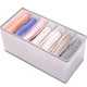thumbnail image 1 of Muyoka Organizador de cajones de ropa interior Divisores 7 rejillas Caja de almacenamiento de ropa Cajas de tela lavables para pantalones Jeans Camiseta Sujetador Ropa interior Calcetines Corbatas Bra Muyoka Hogar, 1 of 7