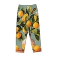 thumbnail image 6 of Fotbe Retro Warm Lemon Flower Women's Pajama Pants,Sleepwear Pants,Pj Bottoms Drawstring And Pockets-Medium, 6 of 7