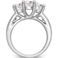 thumbnail image 2 of 14K White Gold 3-Stone Diamond Semi-Mount Engagement Ring (Size 7) Made In India rm2999e-100-waa, 2 of 5