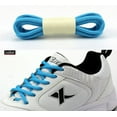 thumbnail image 2 of Santimon 2 Pairs Oval Cotton Shoelace for Canvas Sneakers Boots Athletic Shoes 51" Pink Blue, 2 of 4
