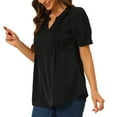 thumbnail image 4 of INSPIRE CHIC Work Shirt for Women's Long Sleeve Casual  Business Office Blouse Tops XS Black, 4 of 6