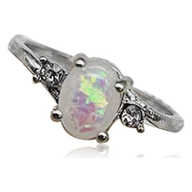 ziyahi Female Silver Ring Portable Zircon Rhinestone Rings Girlfriends Bridal Ornaments Jewellery Accessory Wedding Engagement Purple Size 8