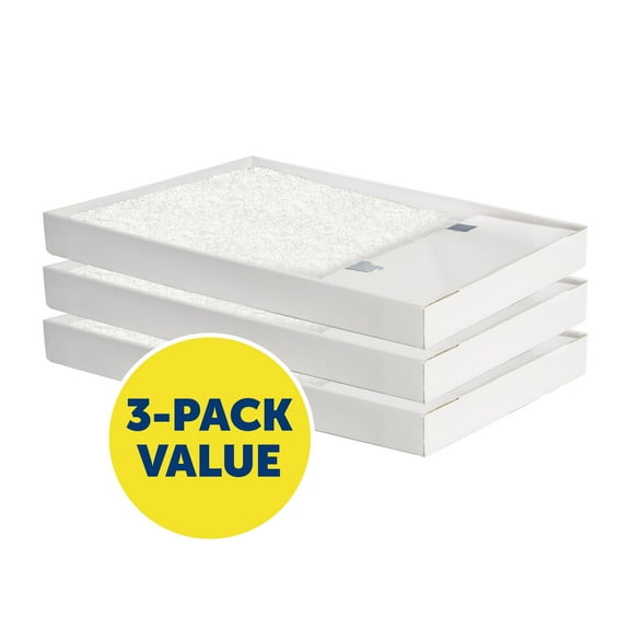 PetSafe ScoopFree Crystal Disposable Cat Litter Trays, Fragrance-Free, Silica Crystals, 3-Pack, White