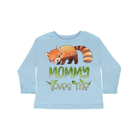 

Inktastic Mommy Loves Me Cute Red Panda Gift Toddler Boy or Toddler Girl Long Sleeve T-Shirt