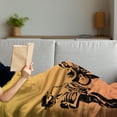 thumbnail image 3 of Jazz Music Soft Flannel Fleece Blanket, Silhouette of Jazz Quartet Performing on Stage Acoustic Passion Old Style Art, Cozy Plush for Indoor and Outdoor Use, 70" x 90", Mustard Black, by Ambesonne, 3 of 5