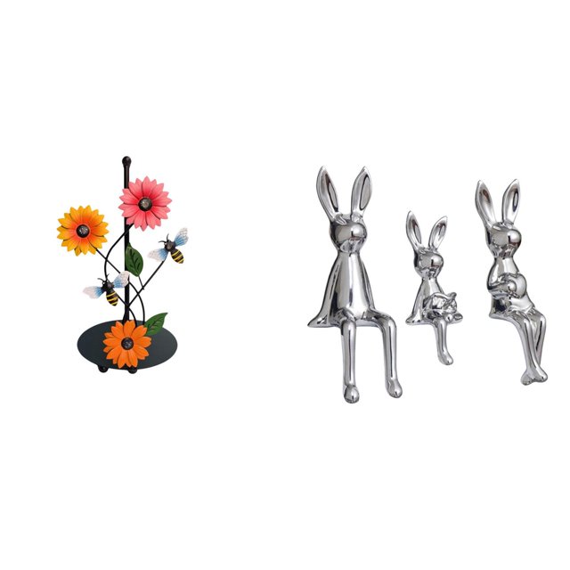 Dispensador de toallas de papel de , soporte vertical antideslizante para pañuelos, estatuas de figuras familiares, exhibición de escritorio,