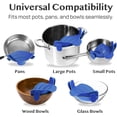 thumbnail image 5 of Snap N' Strain - Silicone Pasta Strainer Clip-On for Pots and Pans - Heat Resistant Colander for Vegetables and Noodles - Kitchen Gadgets for Cooking - Space-Saving Design - Gray, 5 of 12