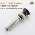 thumbnail image 3 of CASAINC Single Handle Single Hole Bathroom Vessel Sink Faucet with Pop-Up Drain and Spot Resistant in Brown Bronze, 3 of 10