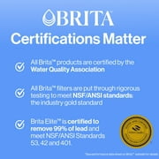 Brita Small 6 Cup Red Denali Water Filter Pitcher with 1 Brita Standard Filter