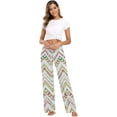 thumbnail image 6 of Women's Colorful Ethnic Pattern Pajama Pants, Casual Pajama Bottoms Lounge Pants Wide Leg, 6 of 7