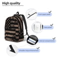 thumbnail image 4 of Honeii American Flag with Desert Camouflage Print Canvas College Laptop Backpack, Durable Rucksack Travel Notebook Bag School Backpack Book Bag for Men Women-Medium, 4 of 7