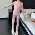 thumbnail image 4 of Cethrio Girls Thermal Pajama Sets, Two Piece Long Sleeve 2 Piece Winter Sleepwear Loungewear Pink Size 10-12, 4 of 6
