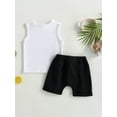 thumbnail image 4 of Wassery Baby Boys Fourth of July Outfits Sleeveless Ice Cream Print Tank Tops + Tie Front Shorts Set 6 12 18 24 Months Summer Casual 2Pcs Set, 4 of 8
