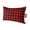Dark Red Black, variant on Chaise Lounge Headrest Pillow 2 Pack, Red White Plaid Waterproof Chair Pillows with Insert & Adjustable Elastic Strap for Beach Pool, Modern Farmhouse Buffalo Check Gingham Outdoor Patio Pillow