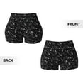 thumbnail image 5 of Haiem Cute Skull No Front Seam Biker Shorts for Women Yoga Workout Gym Bike Shorts with Tummy Control Moisture-Wicking-Medium, 5 of 9