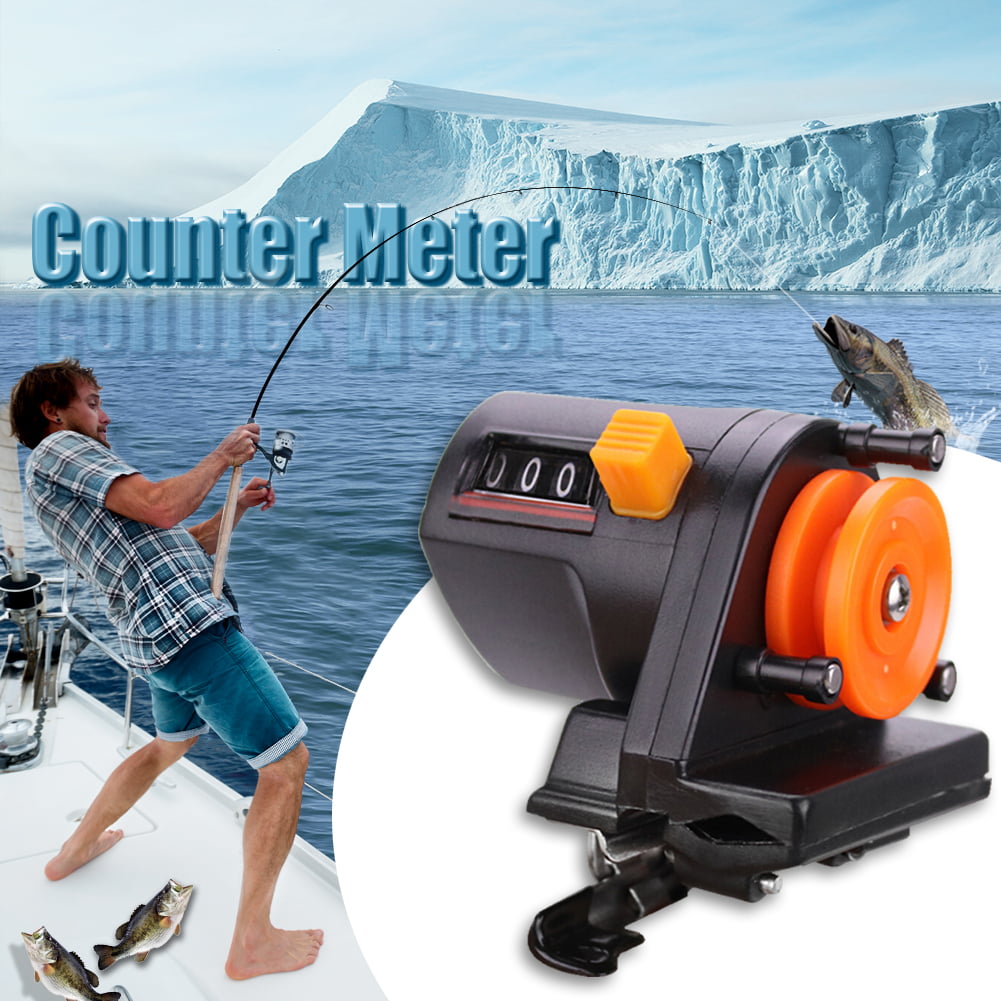 0-999M Trolling Fishing Line Counter Clip On Depth Finder Portable