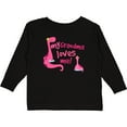 thumbnail image 3 of Inktastic My Grandma Loves Me Girls Dinosaur Girls Long Sleeve Toddler T-Shirt, 3 of 5