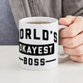 thumbnail image 6 of CafePress - World's Okayest Boss 15 Oz Ceramic Large Mug - 11 oz Ceramic Mug - Novelty Coffee Tea Cup, 6 of 6